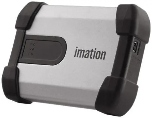 Alt view image 2 of 2 - Imation 500GB Defender H100 External Hard Drive USB 2.0 Model 27840 Silver