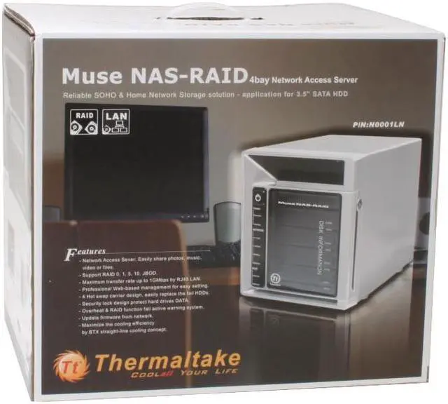 Alt view image 8 of 8 - Thermaltake N0001LN Muse NAS-RAID