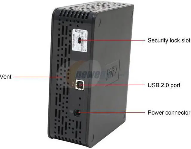 Alt view image 3 of 5 - WD My Book Essential 80GB USB 2.0 3.5" External Hard Drive WDG1U800N