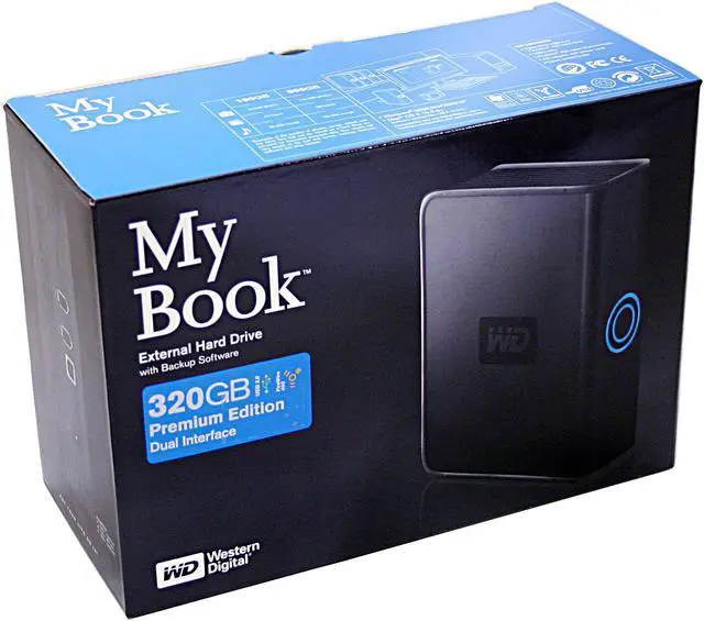 Alt view image 5 of 5 - WD My Book Premium 320GB USB 2.0 / Firewire400 3.5" External Hard Drive WDG1C3200N