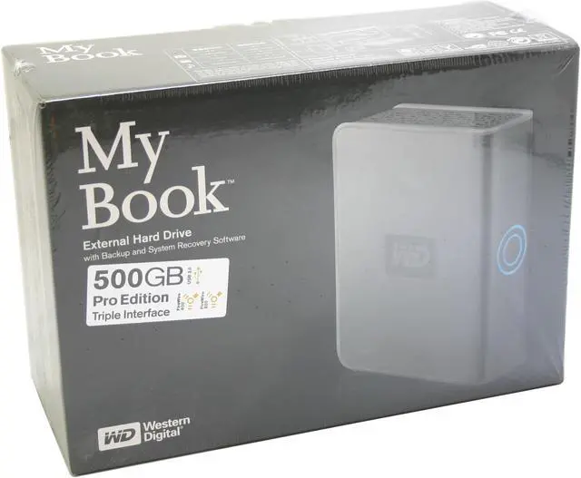 Alt view image 2 of 2 - WD My Book Pro 500GB USB 2.0 / Firewire400 / Firewire800 3.5" External Hard Drive WDG1T5000N