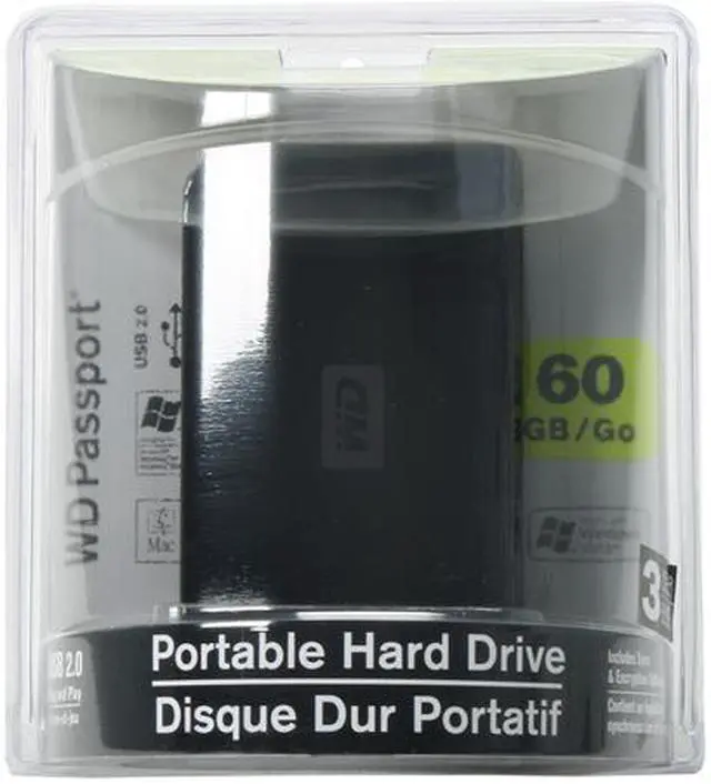 Alt view image 2 of 2 - WD Passport 60GB USB 2.0 2.5" External Hard Drive WDXMS600TN