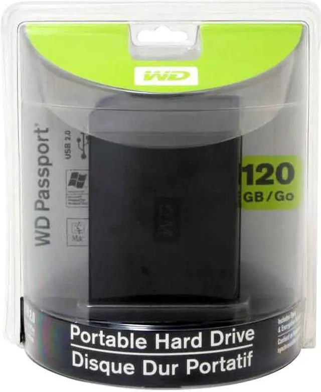 Alt view image 5 of 5 - WD Passport 120GB USB 2.0 2.5" External Hard Drive WDXMS1200TN