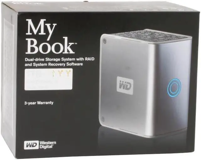 Alt view image 7 of 7 - WD My Book Pro II 1TB USB 2.0 / Firewire400 / Firewire800 3.5" External Hard Drive WDG2TP10000N