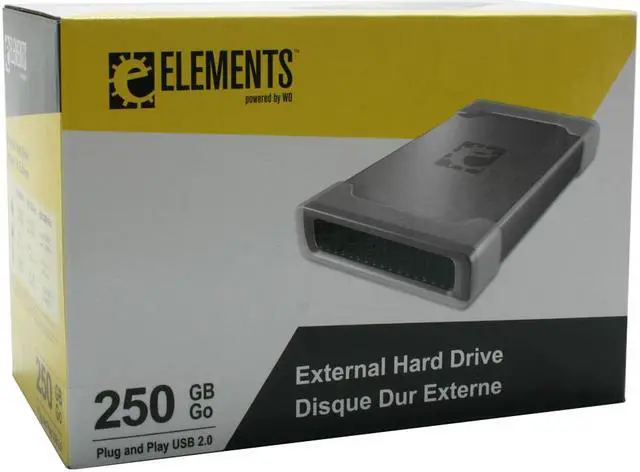 Alt view image 7 of 7 - WD Elements 250GB USB 2.0 3.5" External Hard Drive WDE1U2500N