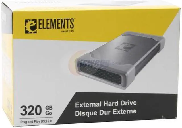Alt view image 4 of 4 - WD Elements 320GB USB 2.0 3.5" External Hard Drive WDE1U3200N
