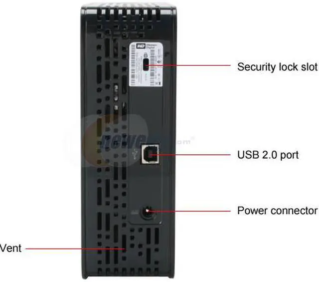 Alt view image 3 of 5 - WD My Book Essential 750GB USB 2.0 3.5" External Hard Drive WDG1U7500N