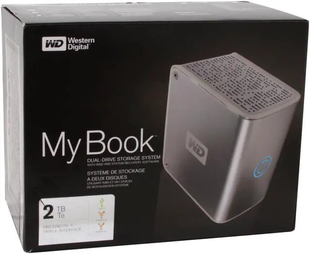 Alt view image 7 of 7 - WD My Book Pro II 2TB USB 2.0 / Firewire400 / Firewire800 3.5" External Hard Drive WDG2TP20000N