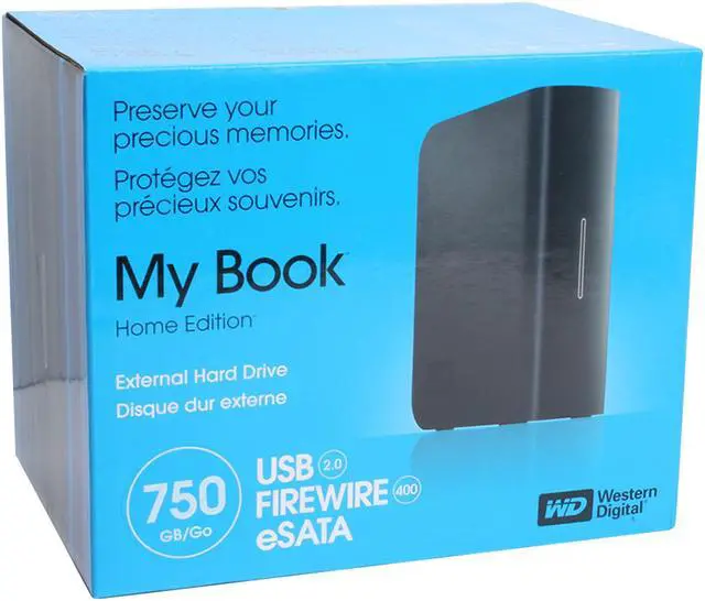 Alt view image 6 of 6 - WD My Book Home 750GB USB 2.0 / Firewire400 / eSATA 3.5" External Hard Drive WDH1CS7500N