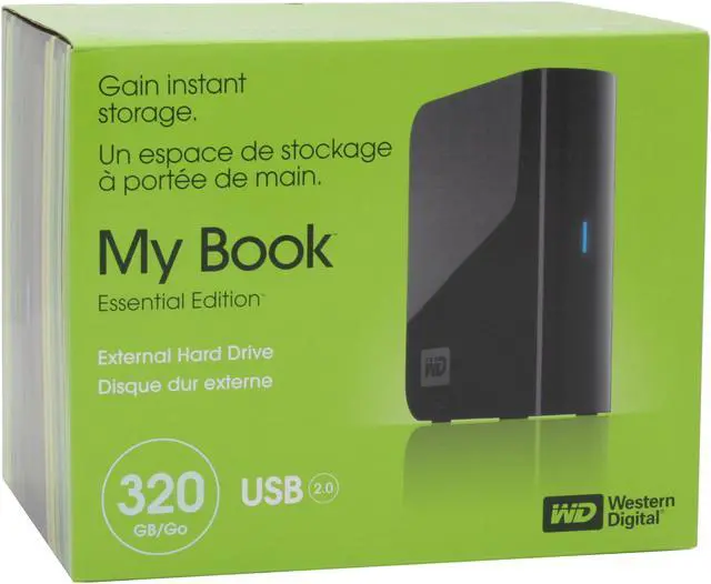 Alt view image 6 of 6 - WD My Book Essential 2.0 320GB USB 2.0 3.5" External Hard Drive WDH1U3200N