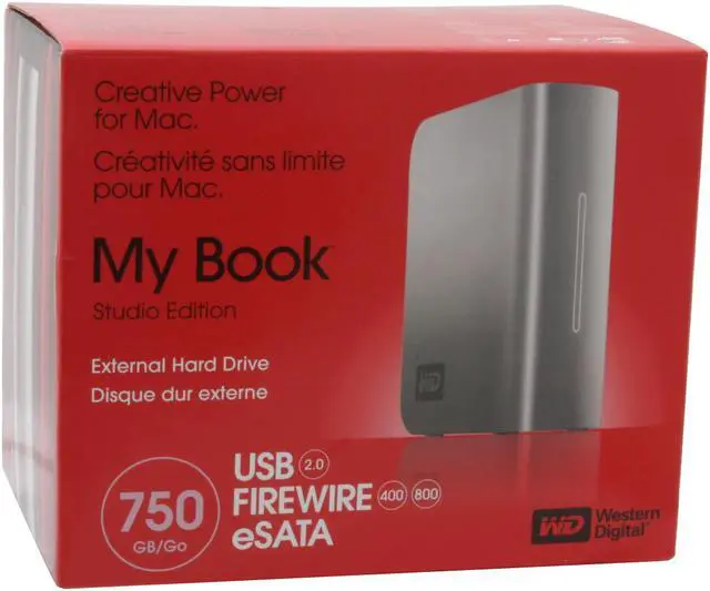 Alt view image 7 of 7 - WD My Book Studio 750GB 3.5" USB 2.0 / Firewire400 / Firewire800 / eSATA External Hard Drive Model WDH1Q7500N