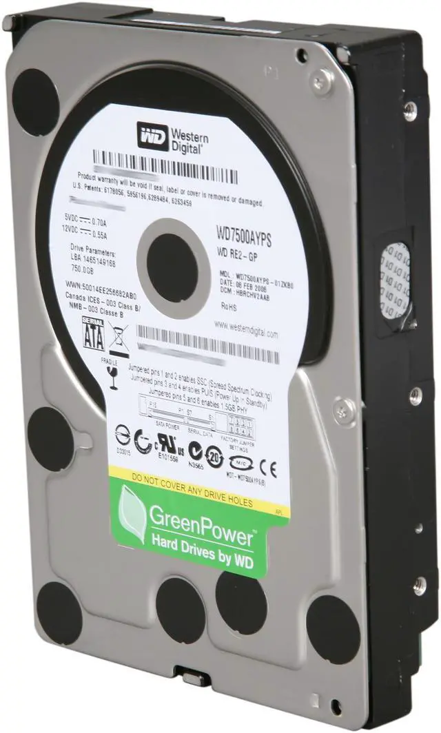 Main image of Western Digital RE2-GP WD7500AYPS 750GB 16MB Cache SATA 3.0Gb/s 3.5" Hard Drive Bare Drive