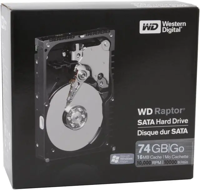 Alt view image 2 of 2 - WD Raptor WD740ADFDRTL 74GB 10000 RPM 16MB Cache SATA 1.5Gb/s 3.5" Hard Drive