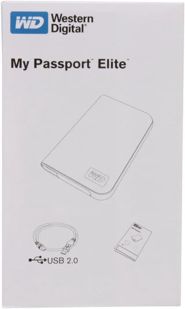 Alt view image 7 of 8 - WD My Passport Elite 250GB USB 2.0 2.5" External Hard Drive WDML2500TN Titanium
