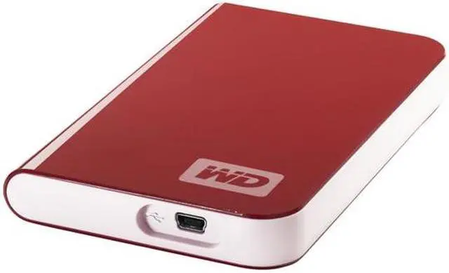 Alt view image 2 of 4 - WD My Passport Essential 320GB USB 2.0 2.5" External Hard Drive WDMER3200TN Real Red