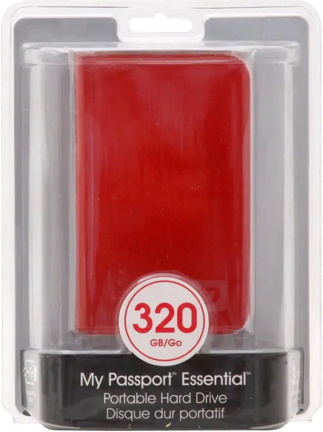 Alt view image 4 of 4 - WD My Passport Essential 320GB USB 2.0 2.5" External Hard Drive WDMER3200TN Real Red