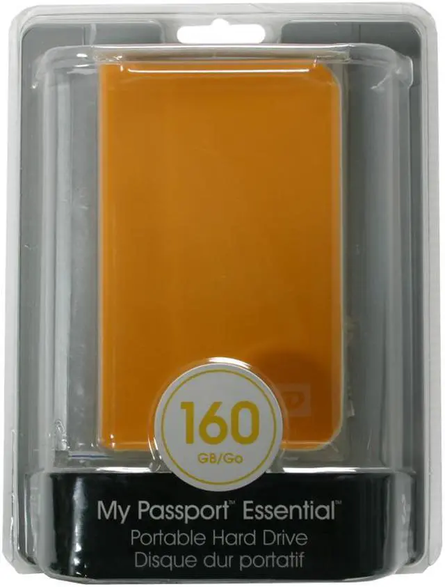 Alt view image 5 of 5 - WD My Passport Essential 160GB USB 2.0 2.5" External Hard Drive WDMEY1600TN Super Sunny Yellow