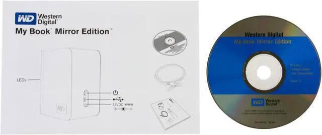 Alt view image 7 of 8 - WD My Book Mirror Edition 1 TB / 500 GB Mirrored USB 2.0 External Hard Drive WDH2U10000N Black