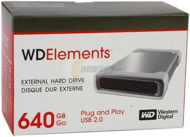 Alt view image 6 of 6 - WD 640GB USB 2.0 3.5" Element External Hard Drive WDE1U6400N