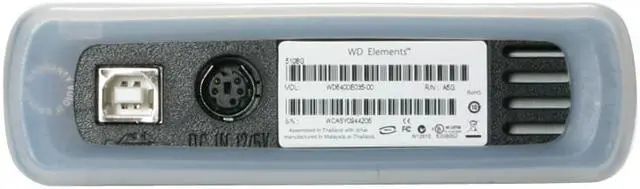 Alt view image 3 of 6 - WD 640GB USB 2.0 3.5" Element External Hard Drive WDE1U6400N