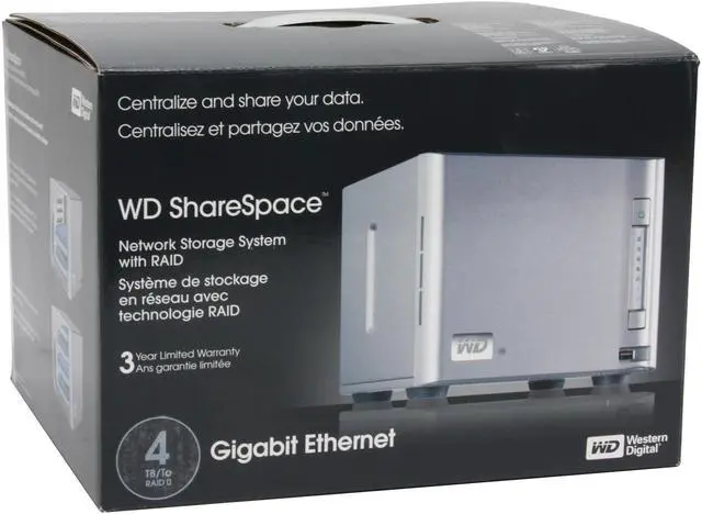 Alt view image 7 of 7 - WD WDA4NC40000N 4TB ShareSpace Network Storage