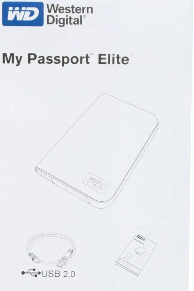 Alt view image 7 of 8 - WD My Passport Elite 500GB USB 2.0 2.5" External Hard Drive WDML5000TN