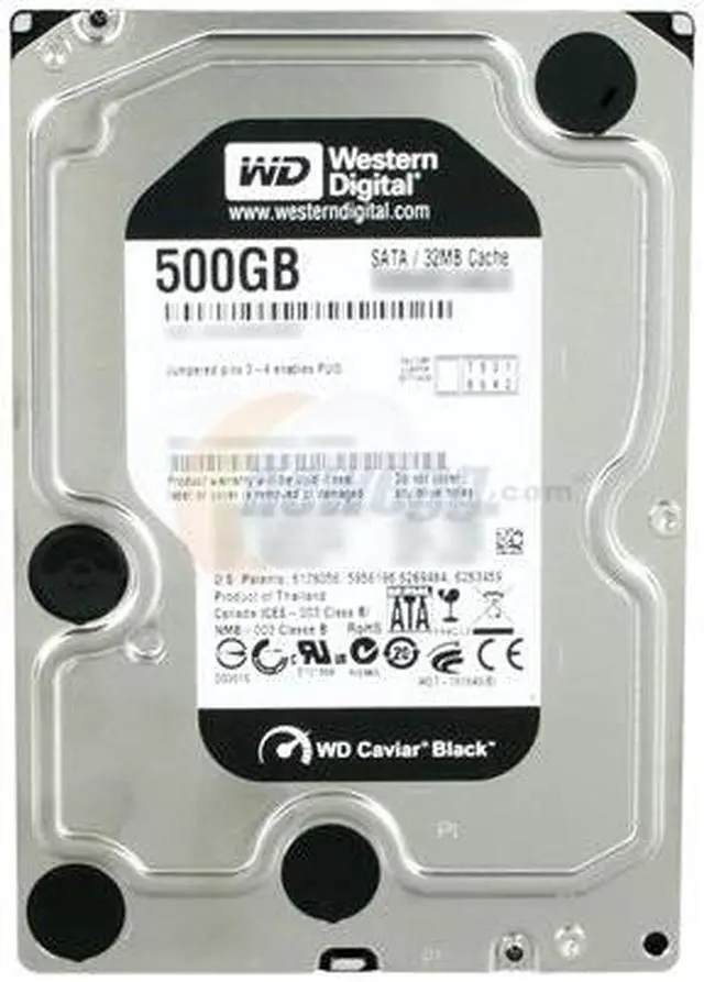 Alt view image 2 of 4 - Western Digital Black WD5001AALS 500GB 7200 RPM 32MB Cache SATA 3.0Gb/s 3.5" Internal Hard Drive Bare Drive