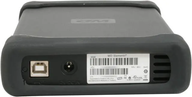 Alt view image 6 of 7 - WD Elements Desktop 640GB USB 2.0 3.5" External Hard Drive WDE1UBK6400N Black