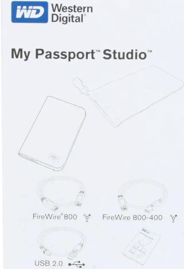 Alt view image 7 of 8 - WD My Passport Studio 320GB USB 2.0 / IEEE 1394 2.5" External Hard Drive WDMT3200TN
