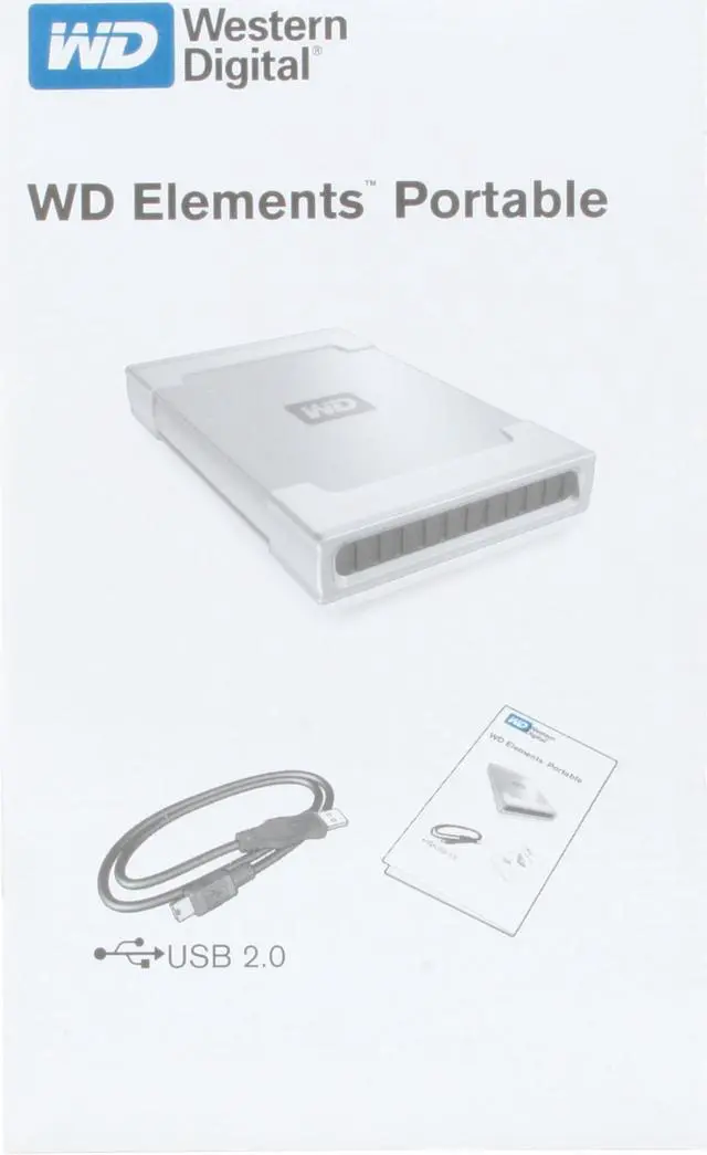 Alt view image 6 of 7 - WD Elements Portable 400GB USB 2.0 2.5" External Hard Drive WDE1MSBK4000BN