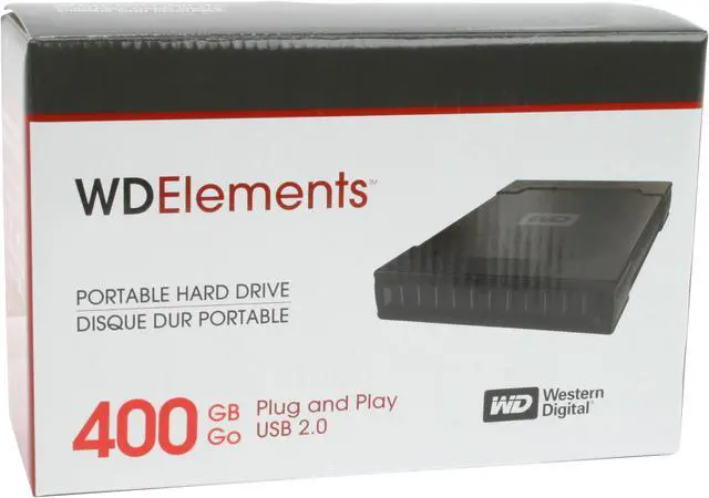 Alt view image 7 of 7 - WD Elements Portable 400GB USB 2.0 2.5" External Hard Drive WDE1MSBK4000BN