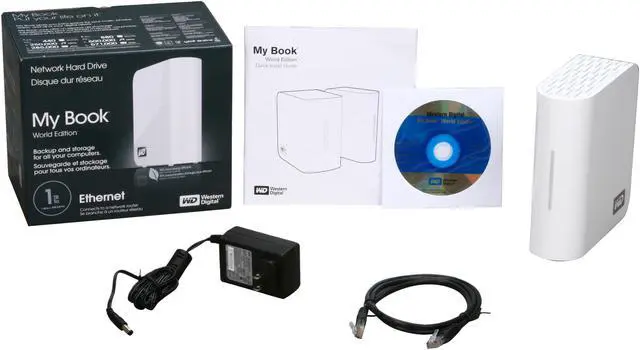 Alt view image 5 of 5 - WD WDH1NC10000N 1TB My Book World Edition Network Hard Drive