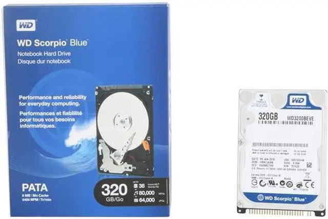 Alt view image 5 of 5 - WD Scorpio Blue WD3200BEVERTL 320GB 5400 RPM 8MB Cache IDE Ultra ATA100 / ATA-6 2.5" Internal Notebook Hard Drive
