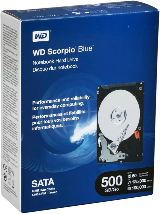 Main image of WD Scorpio Blue WD5000BEVTRTL 500GB 5400 RPM 8MB Cache SATA 3.0Gb/s 2.5" Internal Notebook Hard Drive