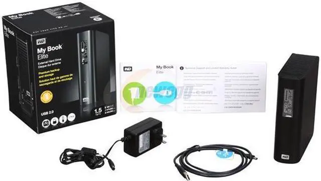 Alt view image 4 of 4 - WD My Book Elite 1.5TB USB 2.0 3.5" External Hard Drive WDBAAH0015HCH-NESN