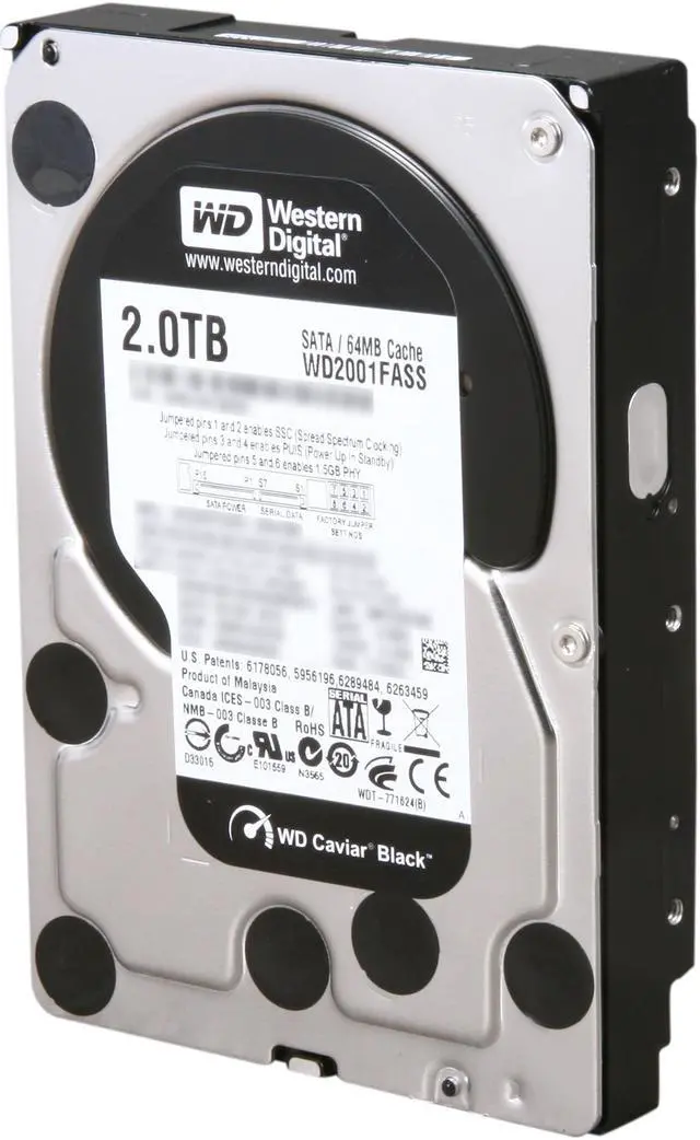Main image of Western Digital Black WD2001FASS 2TB 7200 RPM 64MB Cache SATA 3.0Gb/s 3.5" Internal Hard Drive Bare Drive