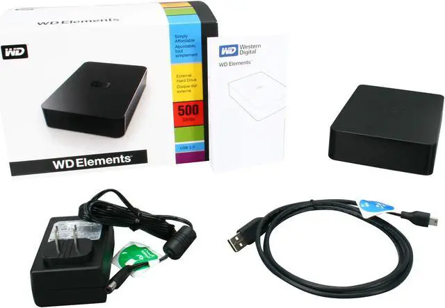Alt view image 5 of 5 - WD Elements 500GB USB 2.0 3.5" Desktop External Hard Drive WDBAAU5000EBK-NESN