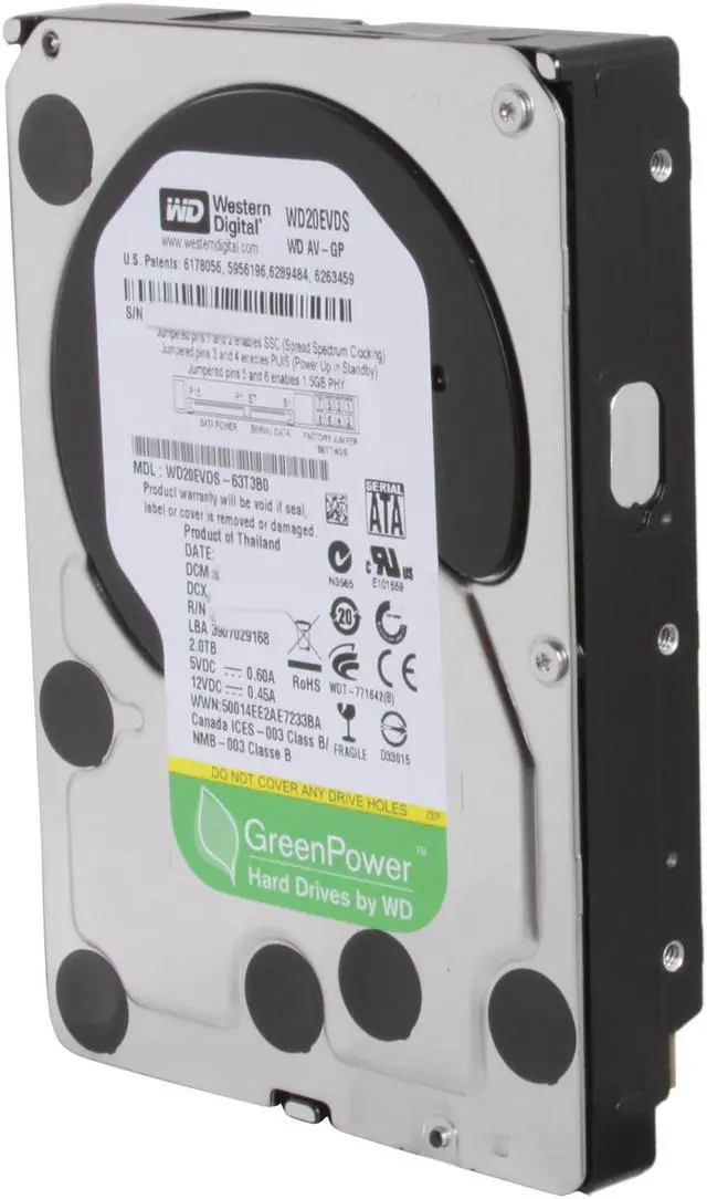 Main image of Western Digital AV-GP WD20EVDS 2TB 7200 RPM 32MB Cache SATA 3.0Gb/s 3.5" Internal AV Hard Drive Bare Drive