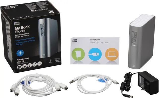 Alt view image 5 of 5 - WD 1TB 3.5" USB 2.0 / Firewire800 My Book Studio External Hard Drive Model WDBAAJ0010HSL-NESN