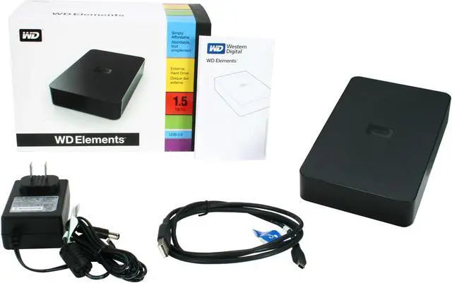 Alt view image 5 of 5 - Western Digital Elements 1.5TB Desktop External Hard Drive