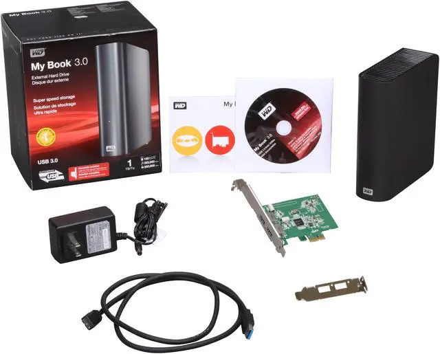 Alt view image 5 of 5 - WD My Book 3.0 1TB USB 3.0 3.5" External Hard Drive - HBA WDBABP0010HCH-NESN