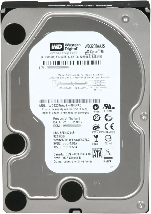 Alt view image 2 of 4 - WD Blue RFHWD3200AAJS 320GB 7200 RPM 8MB Cache SATA 3.0Gb/s 3.5" Internal Hard Drive Bare Drive