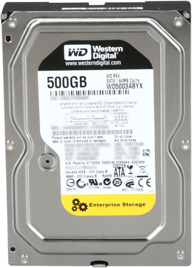 Western Digital WD RE4 WD5003ABYX 500GB 7200 RPM 64MB Cache SATA 3.0Gb/s  3.5