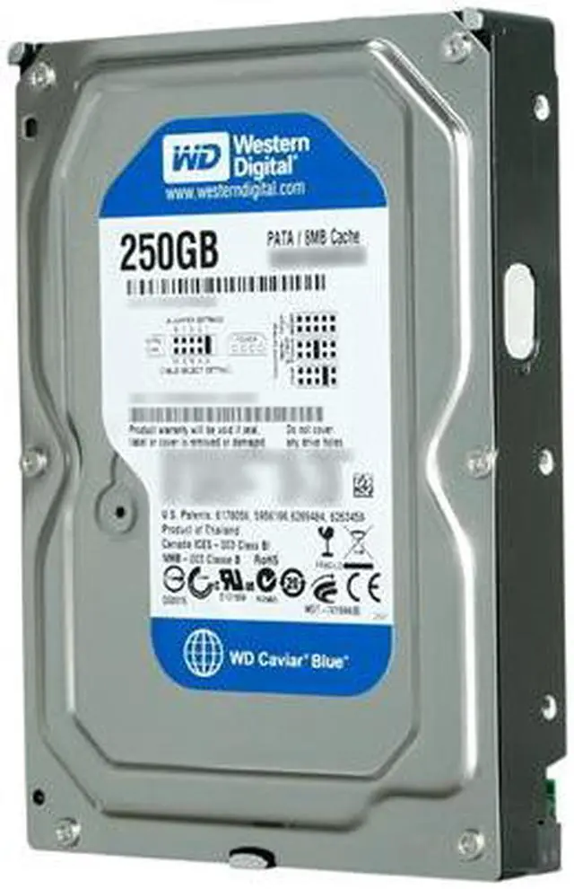 Alt view image 3 of 4 - Western Digital Blue WD2500AAJB-20PK 250GB 7200 RPM 8MB Cache IDE Ultra ATA100 / ATA-6 3.5" Internal Hard Drive - 20 Pack Bare Drive
