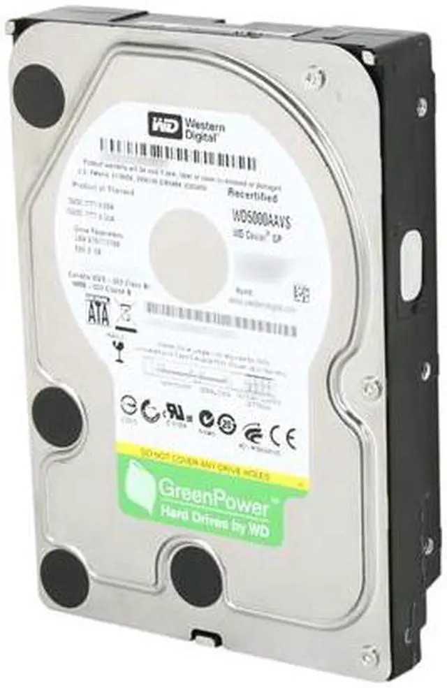 Main image of WD WD Green WD5000AAVS 500GB 7200 RPM 8MB Cache SATA 3.0Gb/s 3.5" Hard Drive Bare Drive