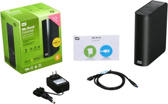 Alt view image 5 of 5 - WD My Book 1TB Desktop USB 3.0 External Hard Drive Storage WDBACW0010HBK-NESN