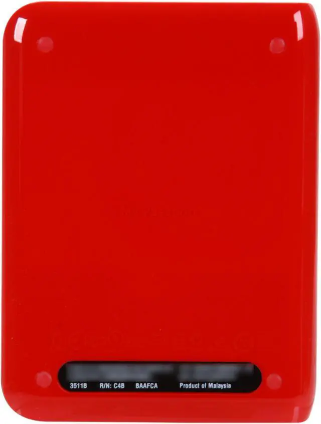 Alt view image 4 of 7 - Western Digital My Passport Essential 500GB Portable Hard Drive (Red)