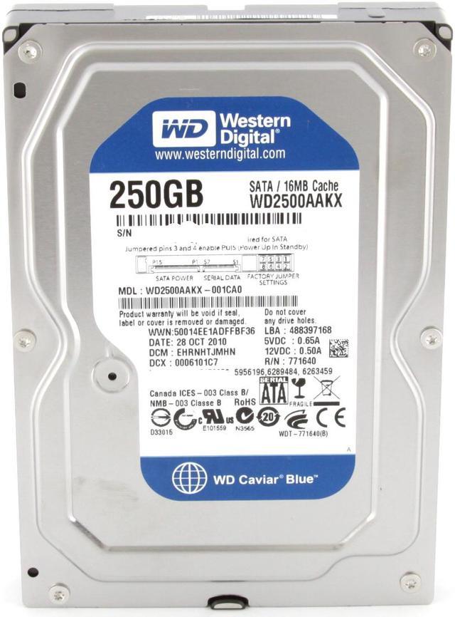 Western Digital WD2500AAKX-00ERMA0、DCM DHNNKT2CH、Western Digital 250GB SATA  3.5ハードディスクドライブ