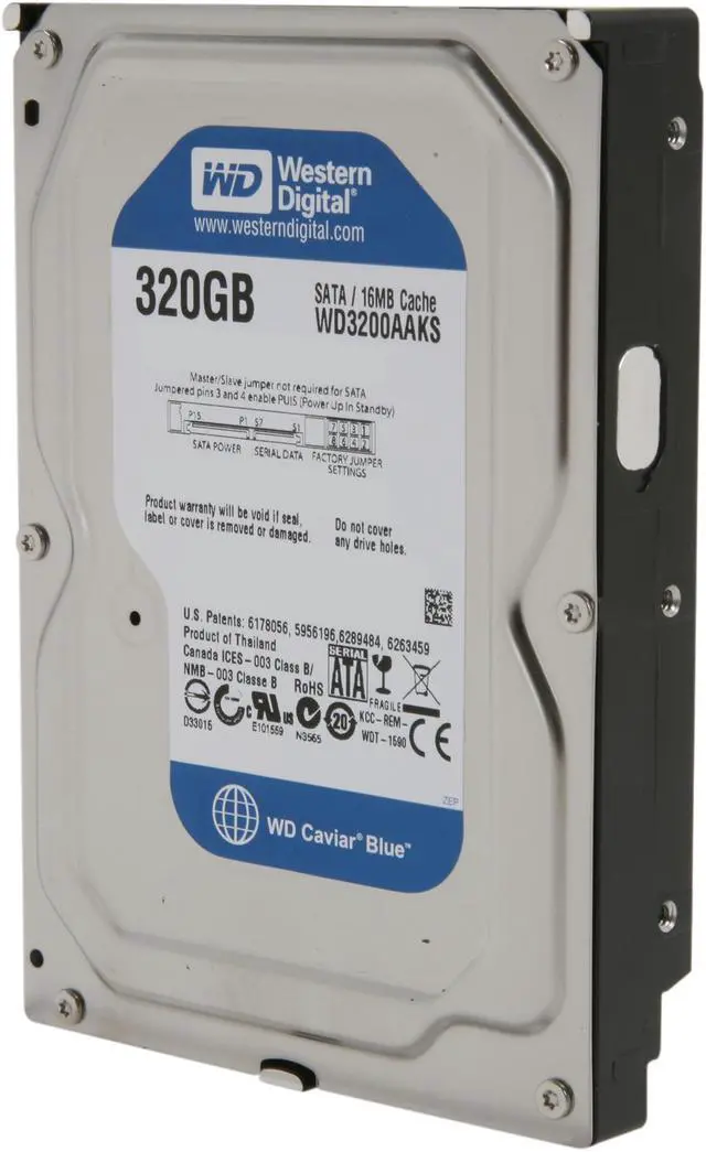 Alt view image 2 of 6 - WD WD Blue WDBAAX3200ENC-NRSN 320GB 7200 RPM 16MB Cache SATA 3.0Gb/s 3.5" Internal Hard Drive -Retail kit