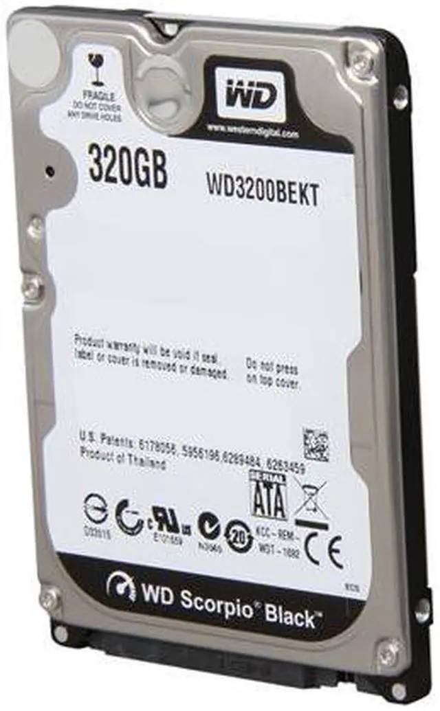 Alt view image 2 of 6 - Western Digital Scorpio Black WDBABD3200ANC-NRSN 320GB 7200 RPM 16MB Cache SATA 3.0Gb/s 2.5" Internal Notebook Hard Drive